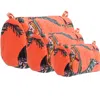 Conscious Yoga Collective Yellow / Orange The Velvet Jungle Three Piece Travel Set In Orange