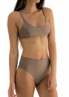 Conscious Zoe Bikini Top In Brown In Brown