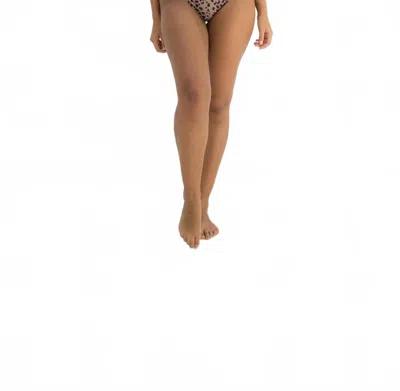 Conscious Zoe Bikini Top In Brown Leopard In Beige