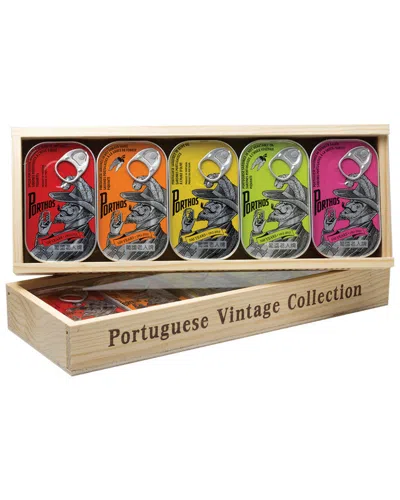 Conservas Portugal Norte Sardines In Wood Gift Box 6-pack In Multi