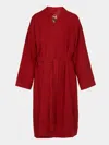 Considered Objects Dots And Lines Hand-stitched Silk Robe Size: L  Abask Luxury Gift