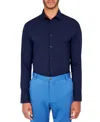 Construct Mens Stretch Polyester Button-down Shirt In Ink