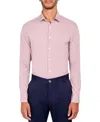 Construct Ceremony Men's Solid Performance Stretch Cooling Comfort Dress Shirt In Rose Quartz