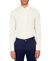 Construct Ceremony Men's Solid Performance Stretch Cooling Comfort Dress Shirt In Vanilla