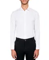 Construct Ceremony Men's Solid Performance Stretch Cooling Comfort Dress Shirt In White