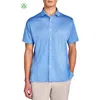 Construct Chambray Shirt Front In Lt Blue