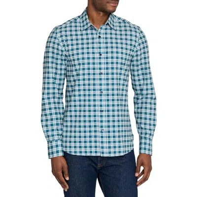 Construct Check Woven Long Sleeve Basic In Gray