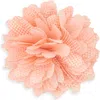 Construct Checkerboard Floral Lapel Pin In White