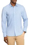Construct Circle Duo Woven Long Sleeve Basic In Blue