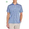 Construct Clustered Floral Shirt Front In White/blue