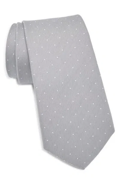 Construct Dot Print Cotton Tie In Gold