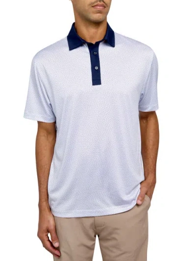 Construct Con.struct Dot Print Performance Golf Polo In White/black