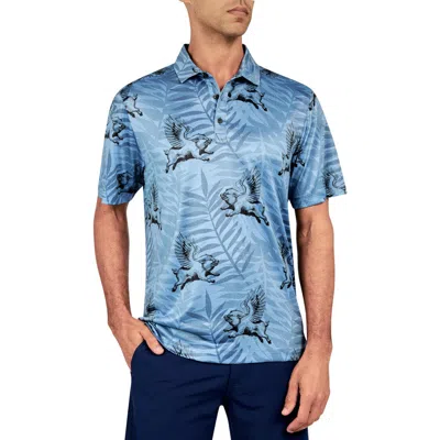 Construct Con.struct Flying Pigs Print Performance Golf Polo In Blue