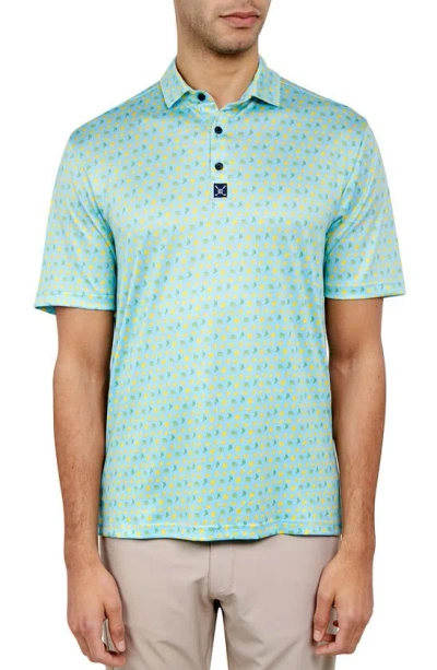 Construct Lemon Lime Golf Polo In Mint Green