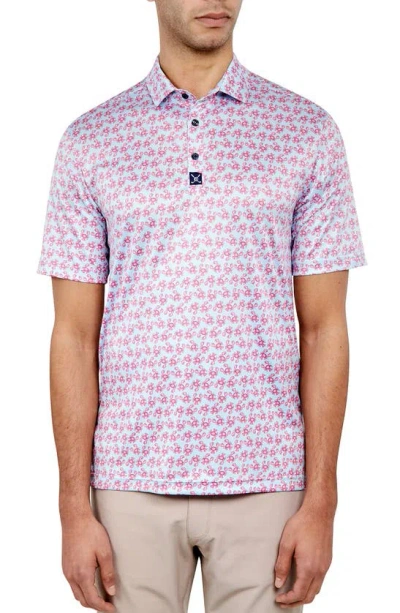 Construct Lobster Golf Polo Shirt In Blue