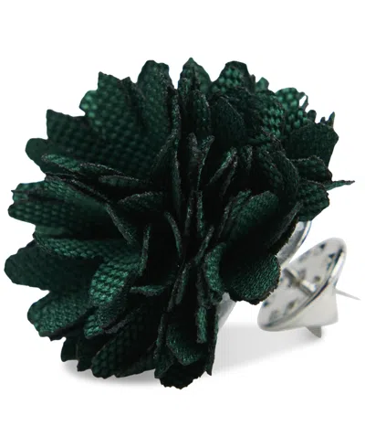 Construct Con.struct Men's Ceremony Satin Checkerboard Flower Lapel Pin, Created For Macy's In Green
