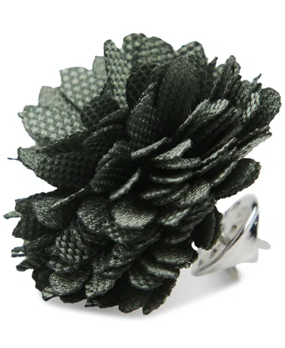 Construct Con.struct Men's Ceremony Satin Checkerboard Flower Lapel Pin, Created For Macy's In Green