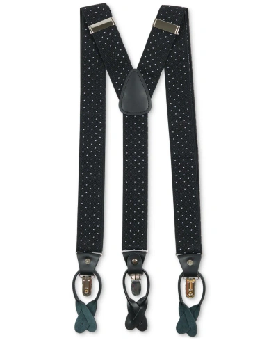 Construct Men's Dot Print Suspenders In Black