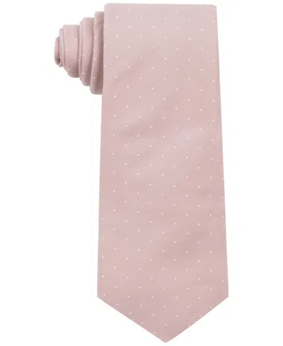 Construct Men's Extra-long Ceremony Dot Tie In Dusty Pink