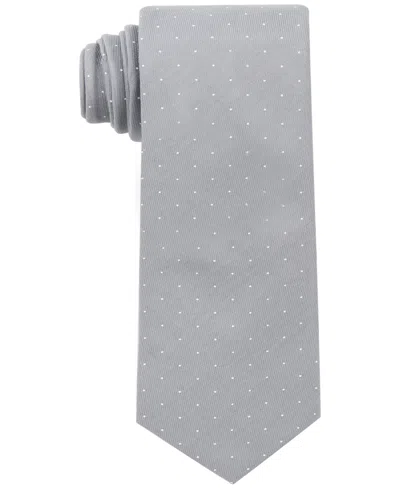 Construct Men's Extra-long Ceremony Dot Tie In Gray