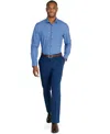 Construct Men's Recycled Slim Fit Floral 4-way Stretch Performance Dress Shirt In Navy Purple