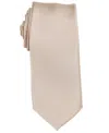 Construct Men's Satin Solid Extra Long Tie In Neutral