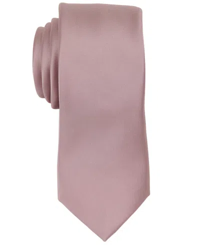 Construct Men's Satin Solid Tie In Pink