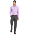 Construct Men Slim-fit Micro-geo Dress Shirt In Purple