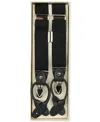 Construct Men's Solid Convertible Suspenders, Created For Macy's In Black