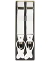 Construct Men's Solid Convertible Suspenders, Created For Macy's In White