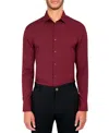 Construct Slim Fit Microgeo 4-way Stretch Performance Dress Shirt In Wine