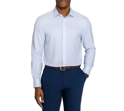 Construct Men's Spread Collar Slim-fit Performance Stretch Comfort Dress Shirt In White