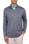 Construct Con.struct Micro Mexi Skull Print Performance Quarter Zip In Multi
