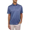 Construct Con.struct Micro Mexi Skulls Print Performance Golf Polo In Navy/blue