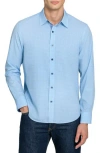 Construct Micro Square Stretch Dress Shirt In Blue