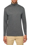 Construct Mock Neck Long Sleeve Shirt In Gray