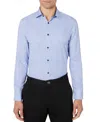 Construct Men's Recycled Slim Fit Floral 4-way Stretch Performance Dress Shirt In Blue