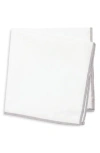 Construct Pipe Trim Cotton Pocket Square In Yellow