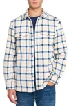 Construct Plaid Shirt Jacket In White