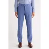 Construct Plaid Suit Pants In Blue