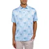 Construct Con.struct Seal Print Performance Golf Polo In White/blue