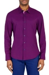 Construct Short Sleeve Geo Woven Long Sleeve Shirt In Red/blue