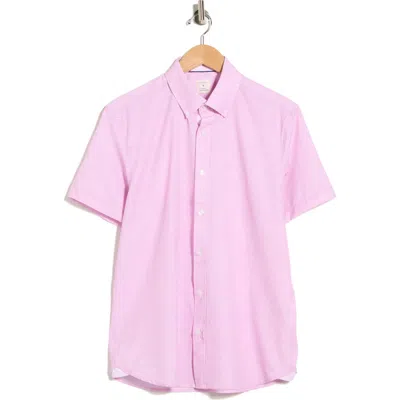 Construct Short Sleeve Woven Shirt In Pink