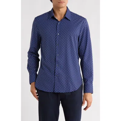 Construct Slim Fit Abstract Dot 4-way Stretch Button-up Shirt In Multi