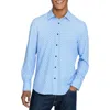 Construct Slim Fit Diamond Dot Performance Long Sleeve Shirt In Blue