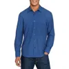 Construct Slim Fit Diamond Dot Performance Long Sleeve Shirt In Blue