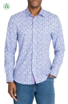 Construct Ditsy Floral Woven Long Sleeve Basic In Lilac