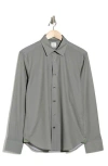 Construct Slim Fit Geometric 4-way Stretch Button-up Shirt In Gray