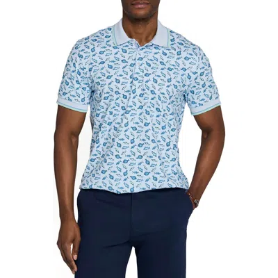 Construct Slim Fit Gone Fishing Polo Short Sleeve Shirt In Multi