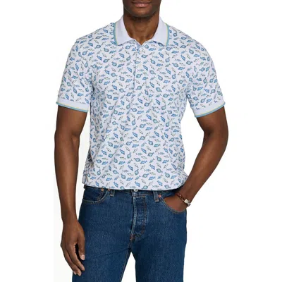 Construct Slim Fit Gone Fishing Polo Short Sleeve Shirt In Multi
